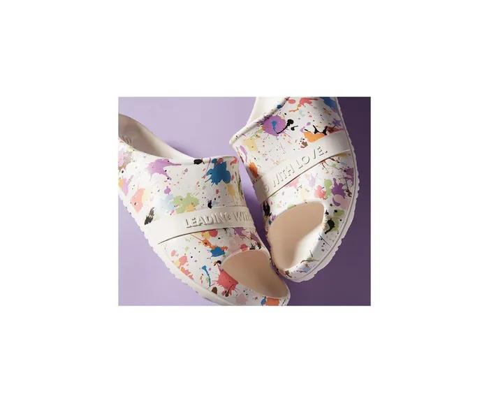 WomenMen Unisex Pride Float Slide Sandal Multi Colored Sperry Sandals
