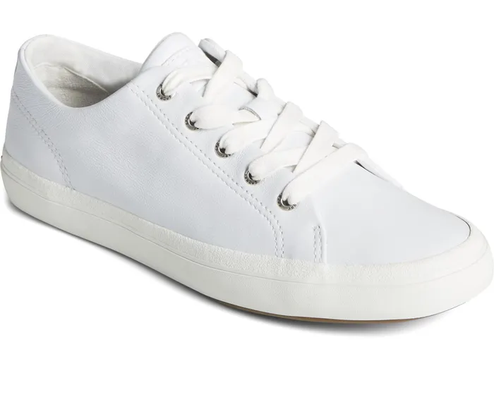 WomenMen Unisex Striper II LLT Leather Sneaker White Sperry Sneakers