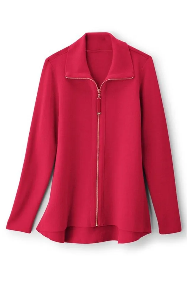 Women Meria Zip Cardi Brunnera Blue Soft Surroundings Tops Women Meria Zip Cardi Brunnera Blue Soft Surroundings Tops