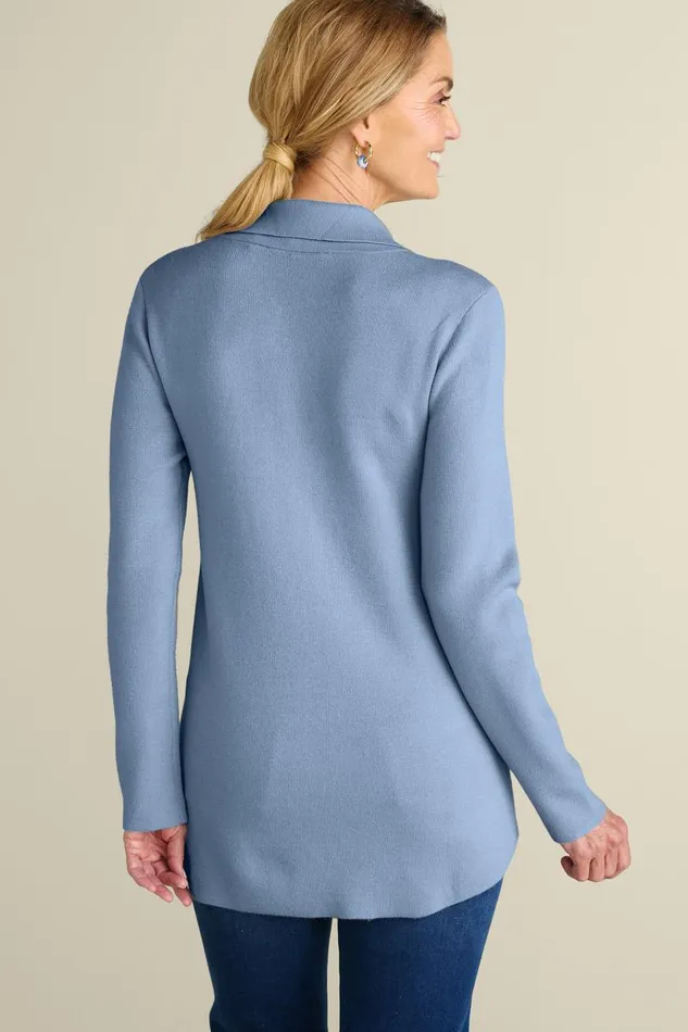 Women Meria Zip Cardi Brunnera Blue Soft Surroundings Tops Women Meria Zip Cardi Brunnera Blue Soft Surroundings Tops