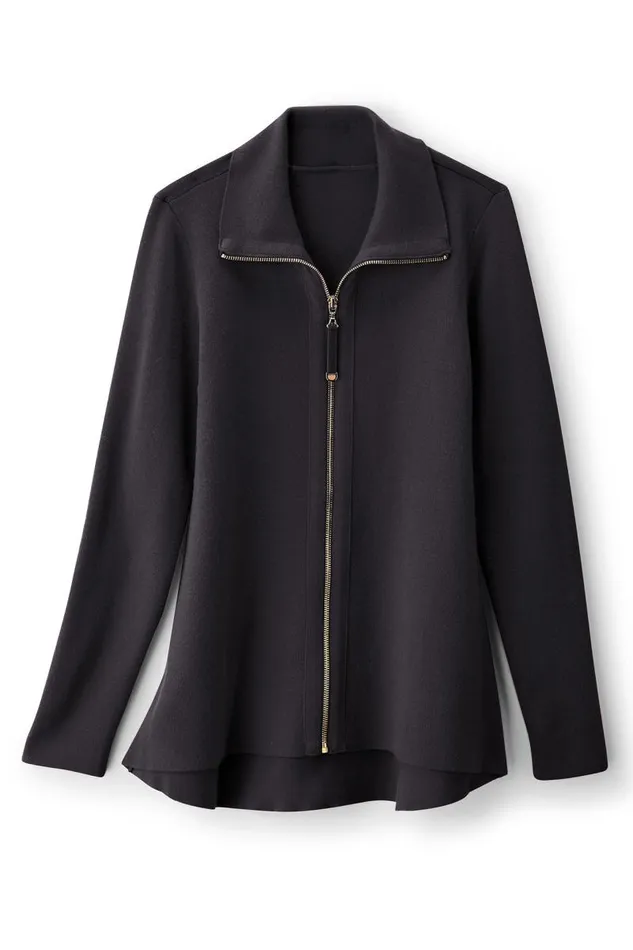 Women Meria Zip Cardi Brunnera Blue Soft Surroundings Tops Women Meria Zip Cardi Brunnera Blue Soft Surroundings Tops