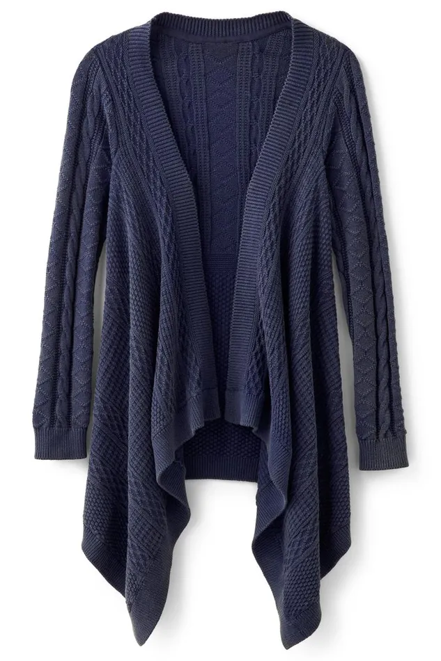 Women Minah Cable Knit Cardigan Denim Blue Soft Surroundings Tops Women Minah Cable Knit Cardigan Denim Blue Soft Surroundings Tops