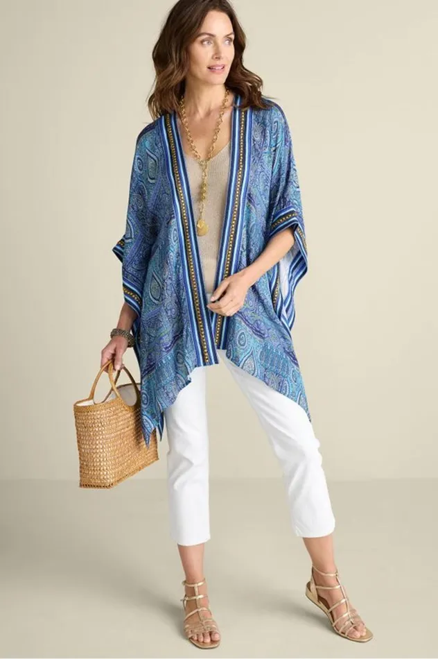Women Miravelle Kimono Azores Scarf Soft Surroundings Toppers