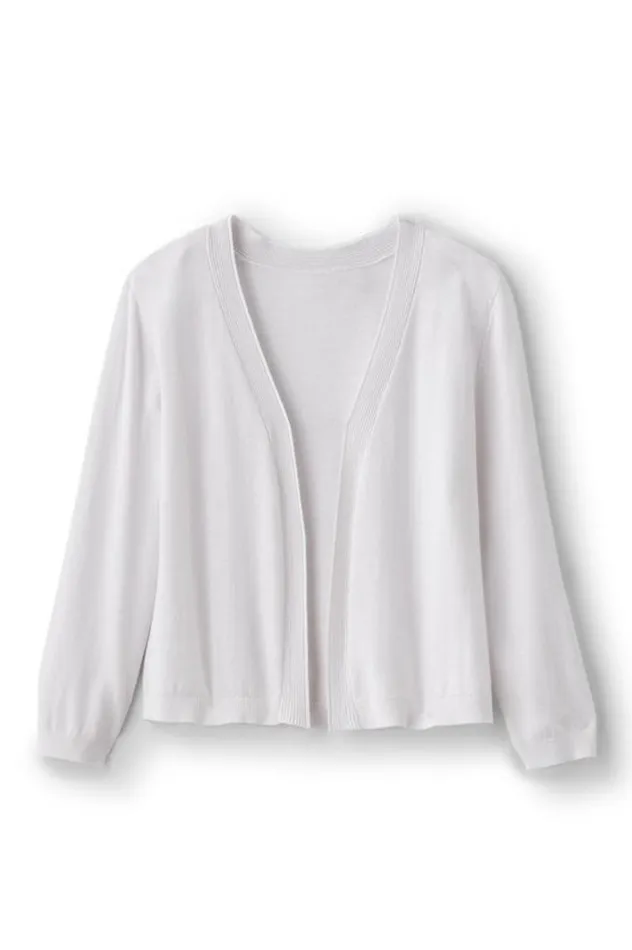 Women Natalia Cardi White Soft Surroundings Tops Women Natalia Cardi White Soft Surroundings Tops