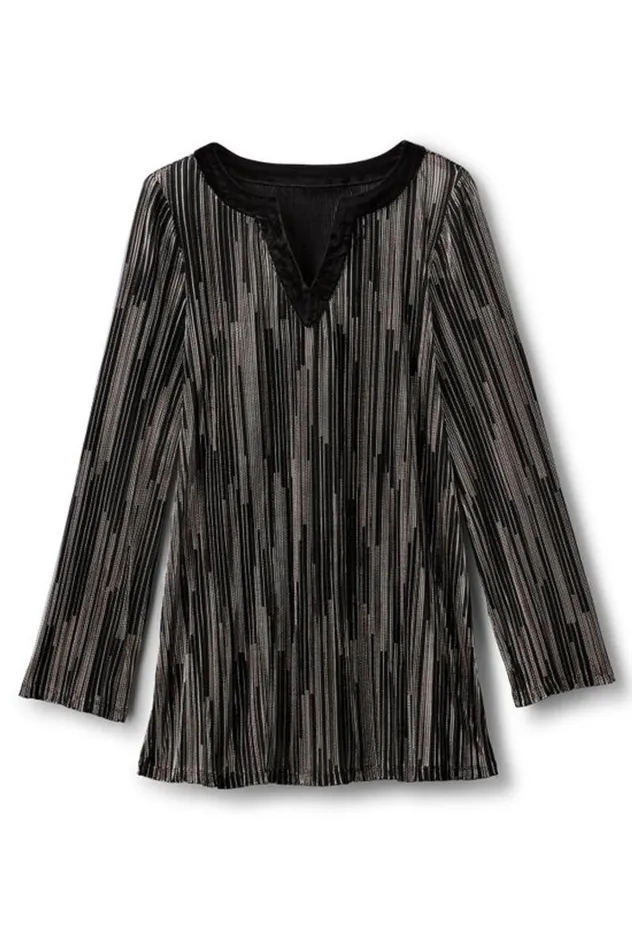 Women Nevelle Tunic Black Lurex Knit Soft Surroundings Tops Women Nevelle Tunic Black Lurex Knit Soft Surroundings Tops