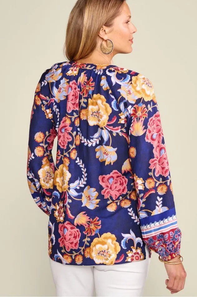 Women Ohana Blouse Akrotiri Flowers Soft Surroundings Tops Women Ohana Blouse Akrotiri Flowers Soft Surroundings Tops