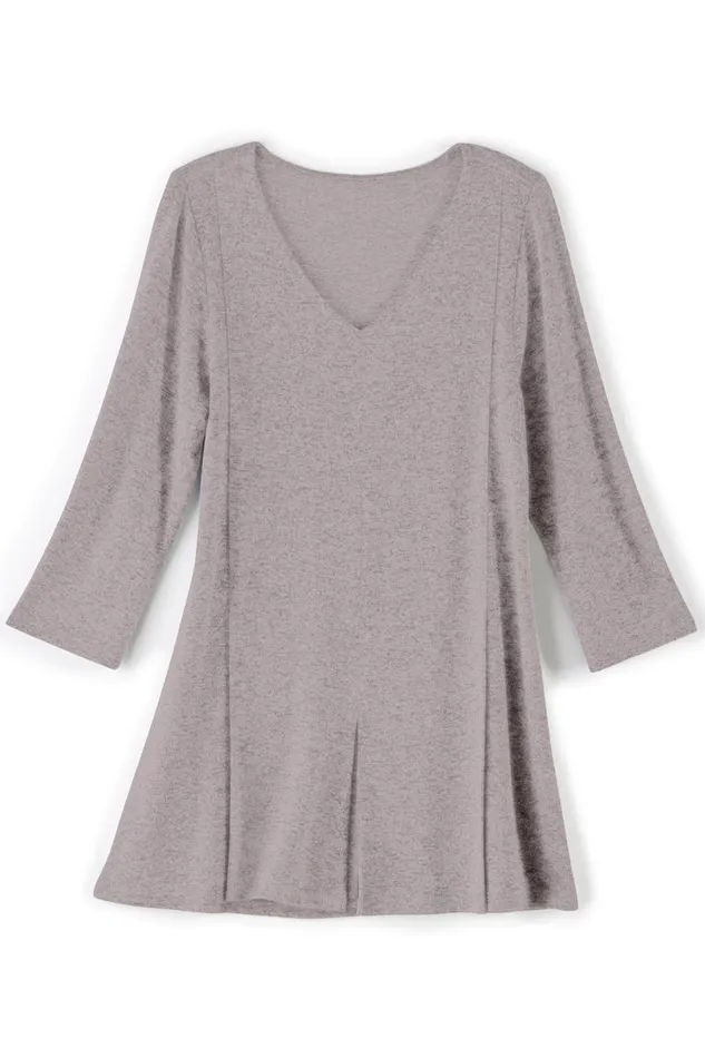Women Ophelia Tunic Heather Grey Soft Surroundings Tops Women Ophelia Tunic Heather Grey Soft Surroundings Tops