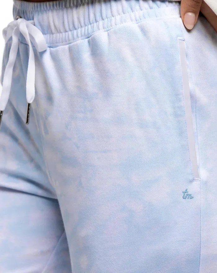 Women Pants TravisMathew CLOUD FLEECE TIE DYE JOGGER Skyway Blue