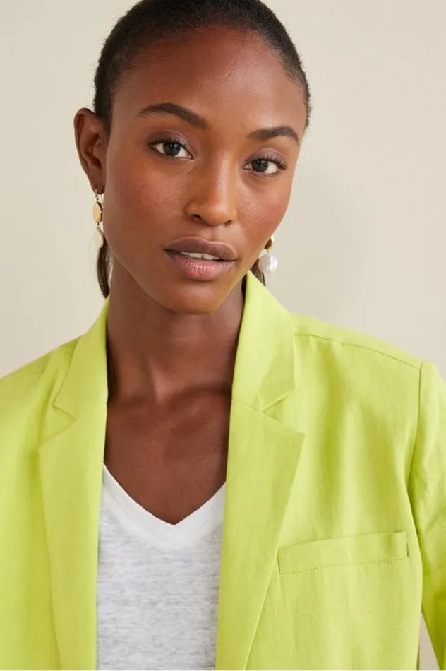 Women Portofino Linen Blend Boyfriend Blazer Lime Soft Surroundings Toppers Women Portofino Linen Blend Boyfriend Blazer Lime Soft Surroundings Toppers