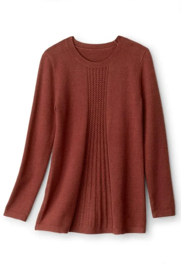Women Priscilla Pullover Tunic Sweater Brick Red Soft Surroundings Tops Women Priscilla Pullover Tunic Sweater Brick Red Soft Surroundings Tops