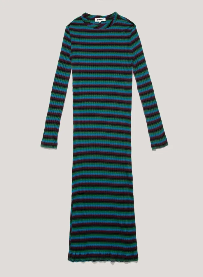 Womens Dresses YMC Raindrops Cotton Stripe Dress Multi