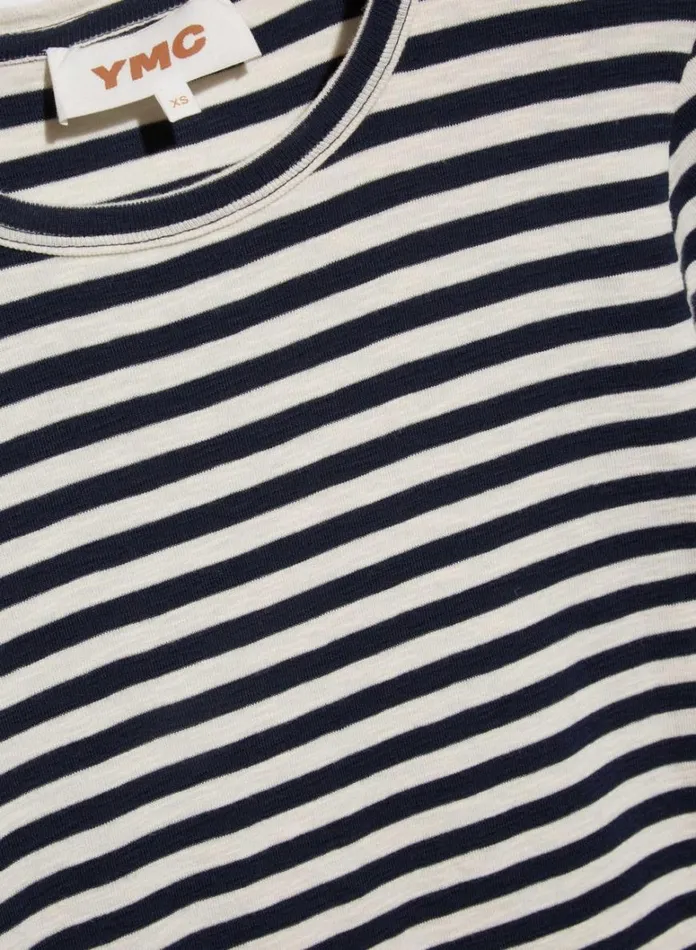 Womens Earth YMC Earth Charlotte LongSleeved TShirt Navy White