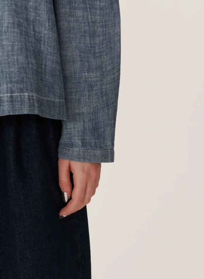 Womens Earth YMC Earth Marianne Chambray Shirt Light Indigo
