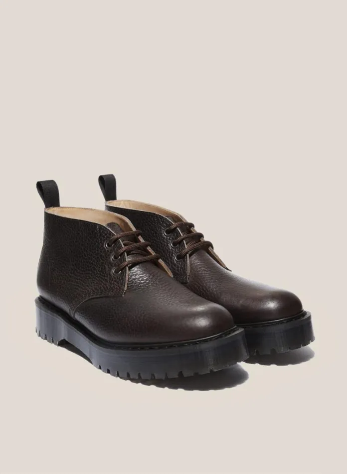 Womens Footwear YMC Solovair X Leather Chukka Boots Brown