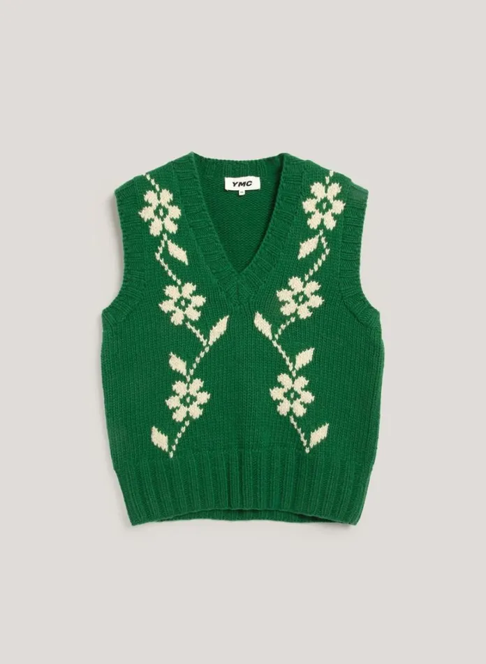 Womens Knitwear YMC Heidi Tank Green