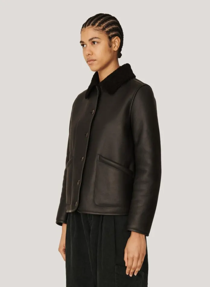 Womens Outerwear YMC Brainticket Mk2 Leather Jacket Black