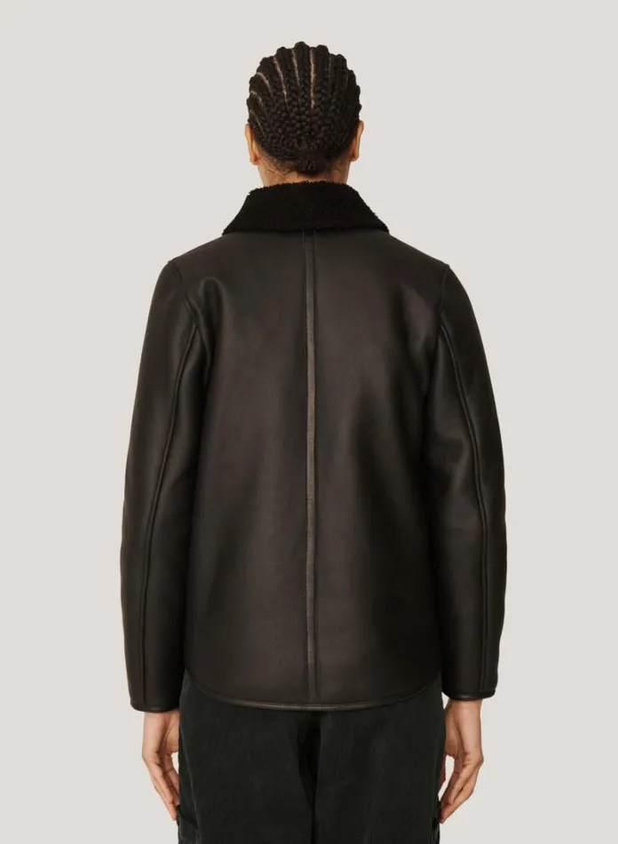 Womens Outerwear YMC Brainticket Mk2 Leather Jacket Black
