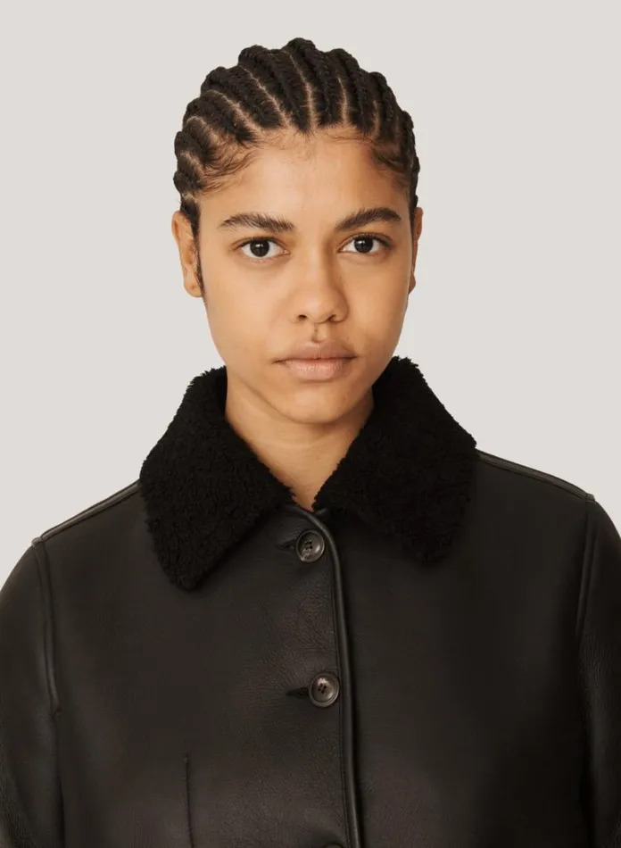 Womens Outerwear YMC Brainticket Mk2 Leather Jacket Black