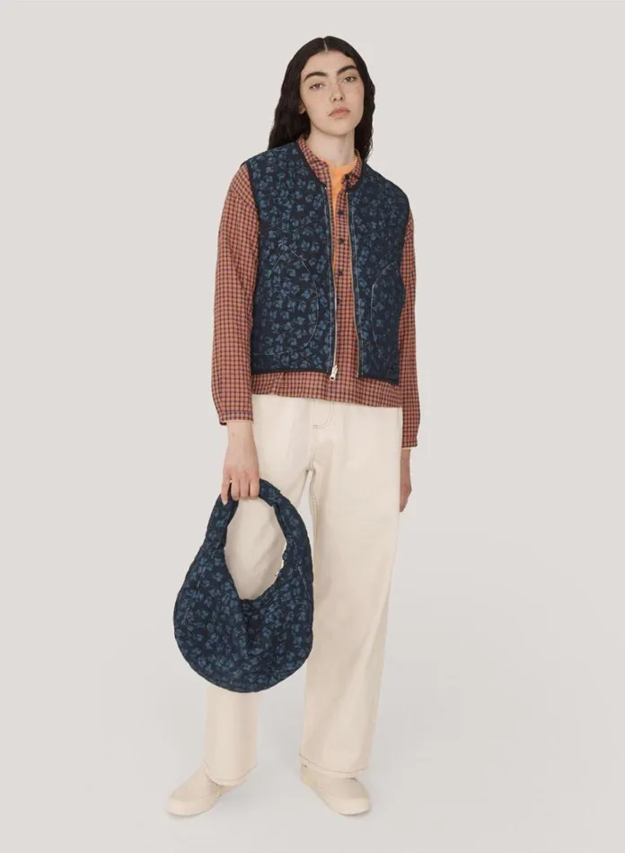 Womens Outerwear YMC Jackie Gilet Blue Multi
