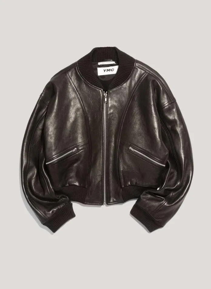 Womens Outerwear YMC Tenor Leather Jacket Black
