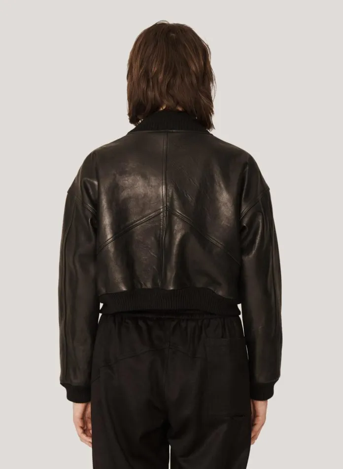 Womens Outerwear YMC Tenor Leather Jacket Black