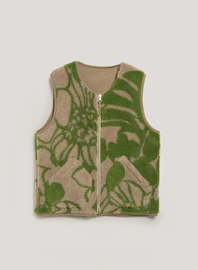 Womens Outerwear YMC Utah Waistcoat Green Multi