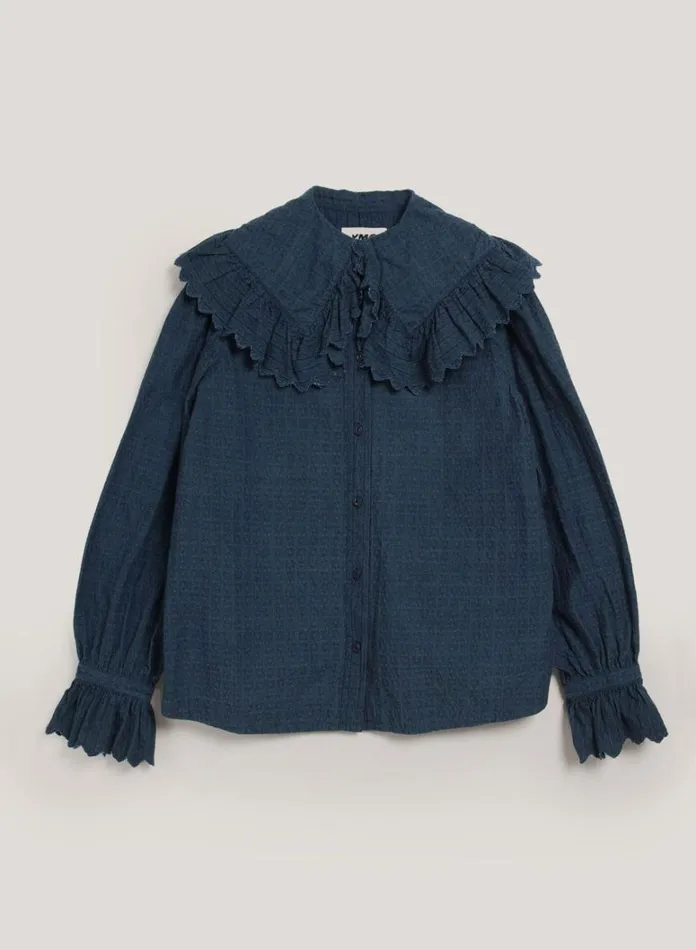 Womens Shirts YMC Blossom Shirt Indigo