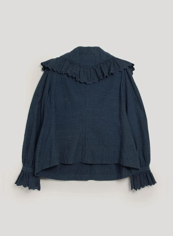 Womens Shirts YMC Blossom Shirt Indigo