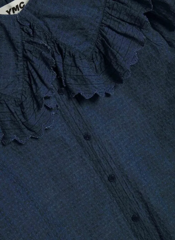 Womens Shirts YMC Blossom Shirt Indigo