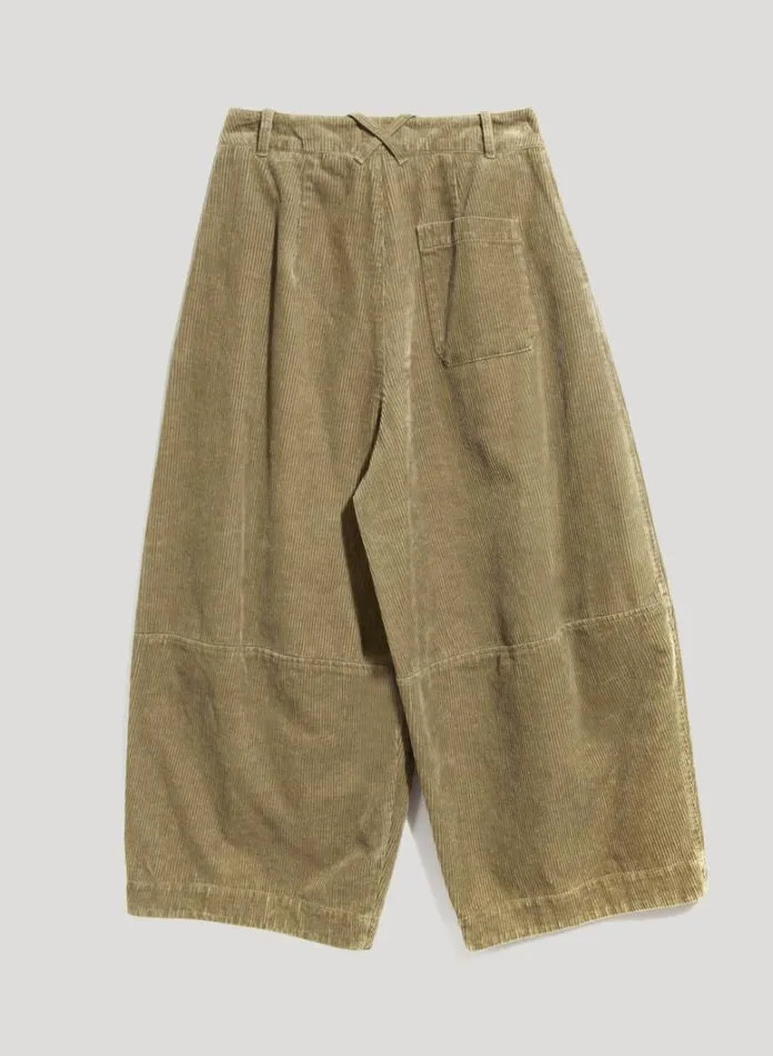 Womens Trousers YMC Deadbeat Corduroy Trousers Olive