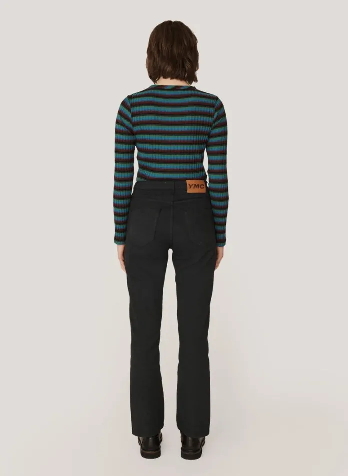 Womens Trousers YMC Patti Cotton Twill Jeans Black