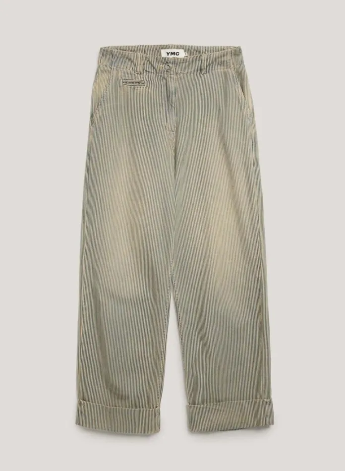 Womens Trousers YMC Sailor Trouser Blue Multi