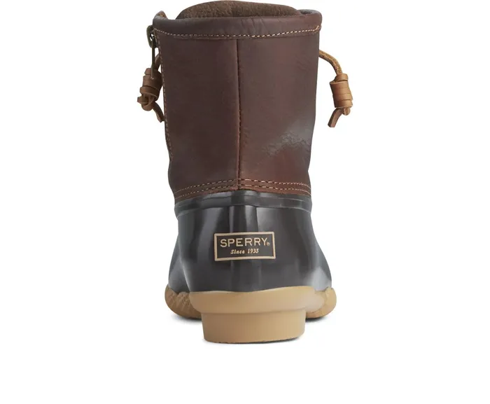 Women Saltwater Duck Boot Tan Dark Brown Sperry Boots Women Saltwater Duck Boot Tan Dark Brown Sperry Boots