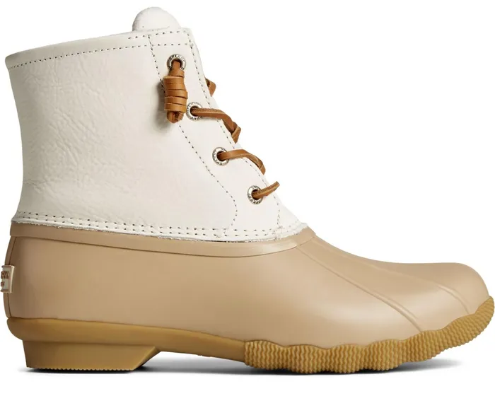 Women Saltwater Mainsail Leather Duck Boot Cream Sperry Rain and Duck Boots Women Saltwater Mainsail Leather Duck Boot Cream Sperry Rain and Duck Boots