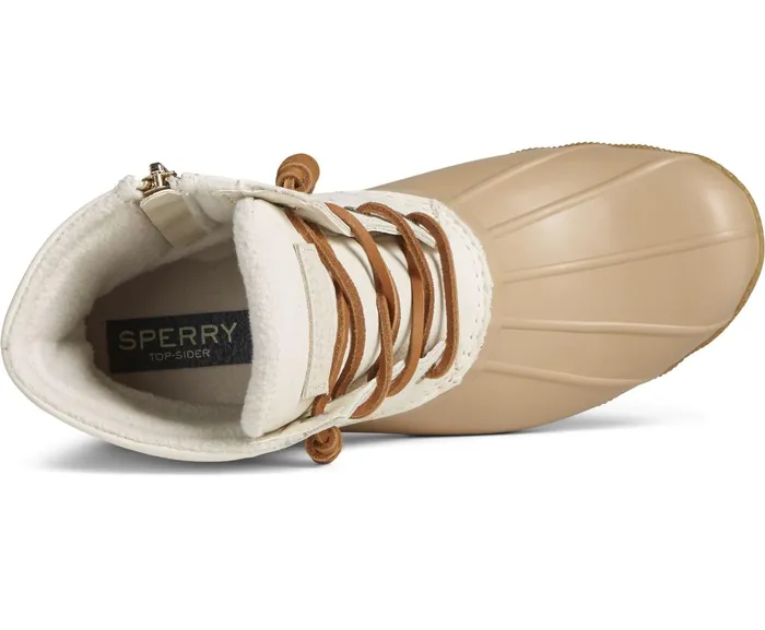 Women Saltwater Mainsail Leather Duck Boot Cream Sperry Rain and Duck Boots Women Saltwater Mainsail Leather Duck Boot Cream Sperry Rain and Duck Boots