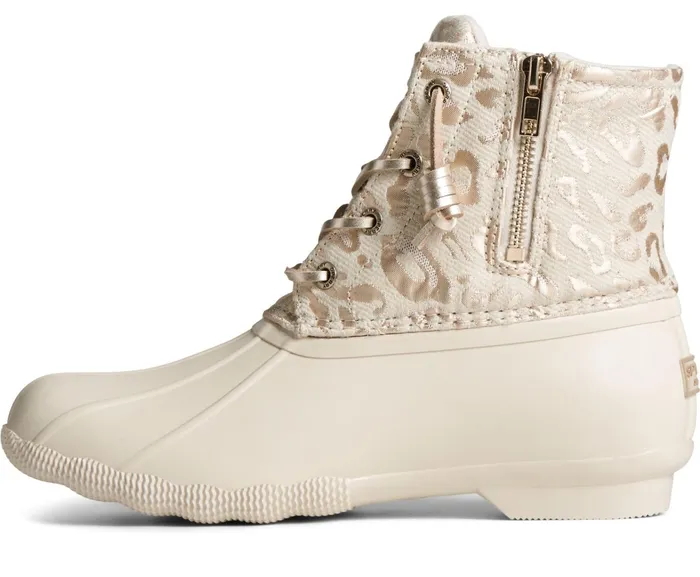 Women Saltwater Metallic Jacquard Duck Boot Ivory Sperry Boots Women Saltwater Metallic Jacquard Duck Boot Ivory Sperry Boots