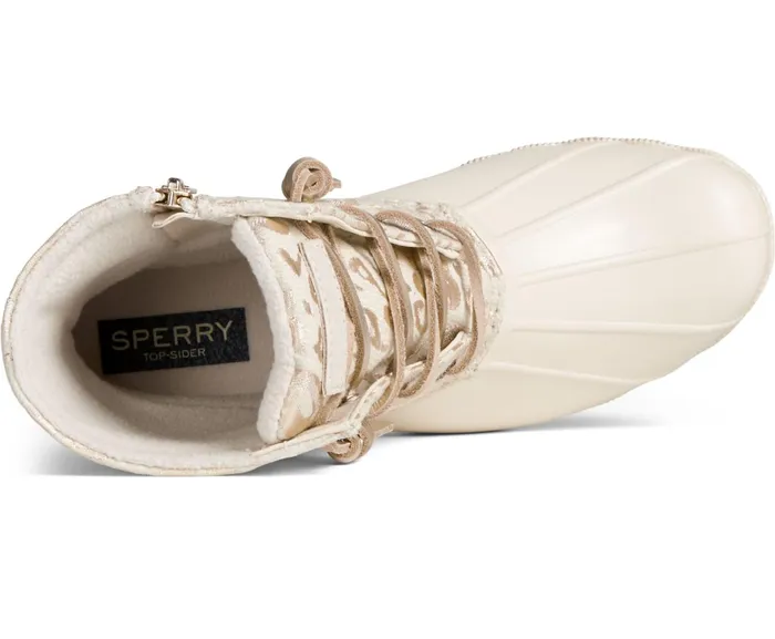 Women Saltwater Metallic Jacquard Duck Boot Ivory Sperry Boots Women Saltwater Metallic Jacquard Duck Boot Ivory Sperry Boots