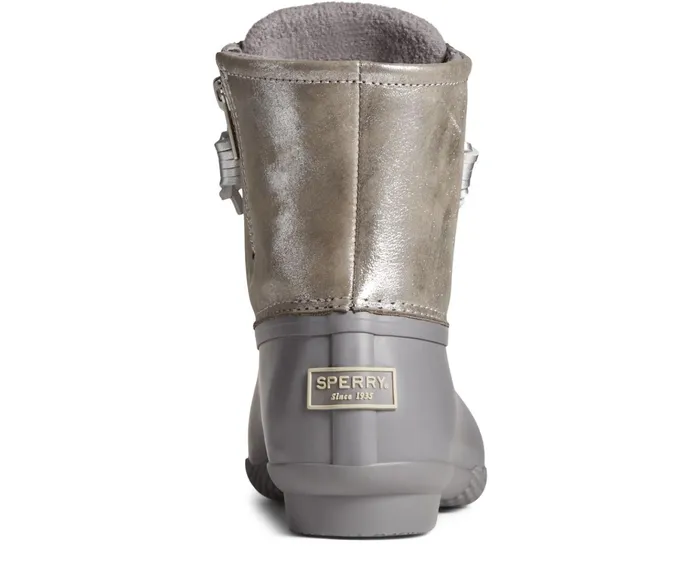 Women Saltwater Metallic Leather Duck Boot Silver Sperry Rain and Duck Boots Women Saltwater Metallic Leather Duck Boot Silver Sperry Rain and Duck Boots