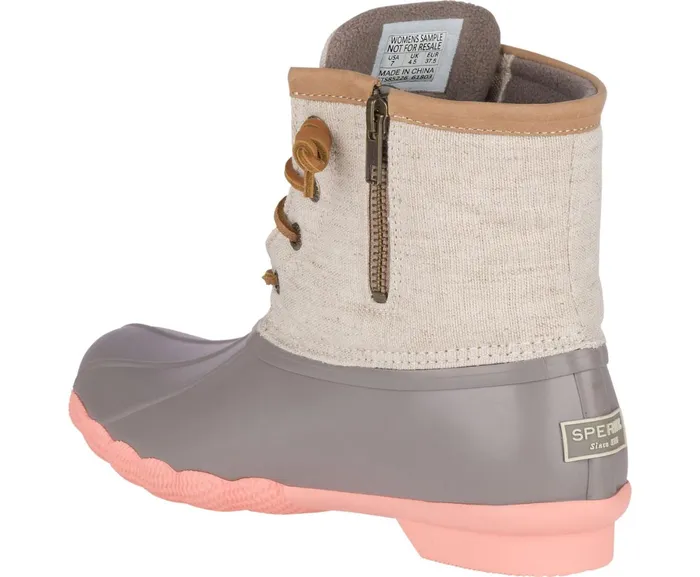 Women Saltwater Pop Outsole Duck Boot LinenRose Sperry Boots Women Saltwater Pop Outsole Duck Boot LinenRose Sperry Boots