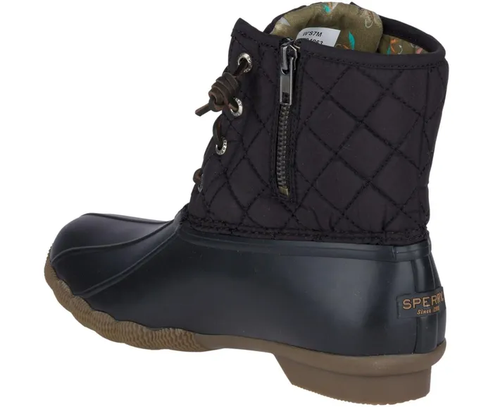 Women Saltwater Quilted Duck Boot Black Sperry Boots Women Saltwater Quilted Duck Boot Black Sperry Boots