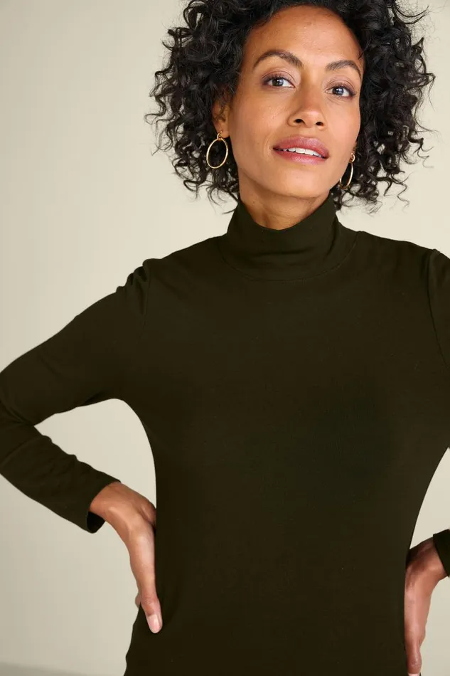 Women Sandie Knit Turtleneck Rosebud Soft Surroundings Tops Women Sandie Knit Turtleneck Rosebud Soft Surroundings Tops