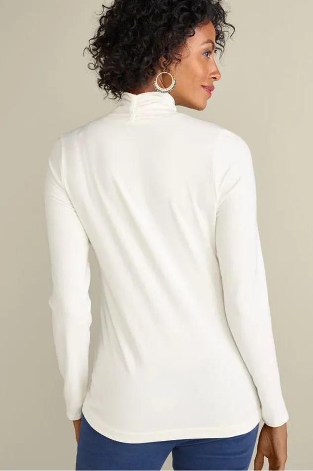 Women Sandie Knit Turtleneck Rosebud Soft Surroundings Tops Women Sandie Knit Turtleneck Rosebud Soft Surroundings Tops