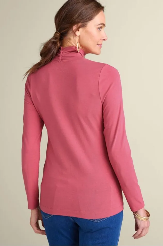 Women Sandie Knit Turtleneck Rosebud Soft Surroundings Tops Women Sandie Knit Turtleneck Rosebud Soft Surroundings Tops