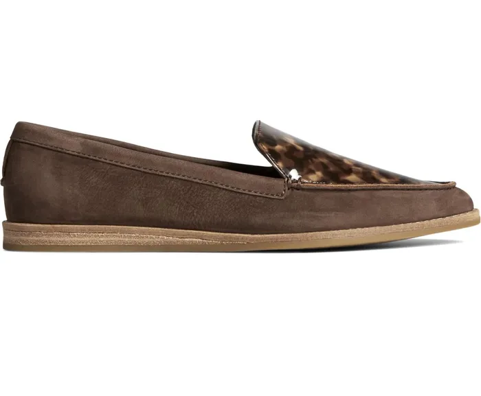 Women Saybrook Tortoise Leather Loafer Brown Sperry Flats and Loafers