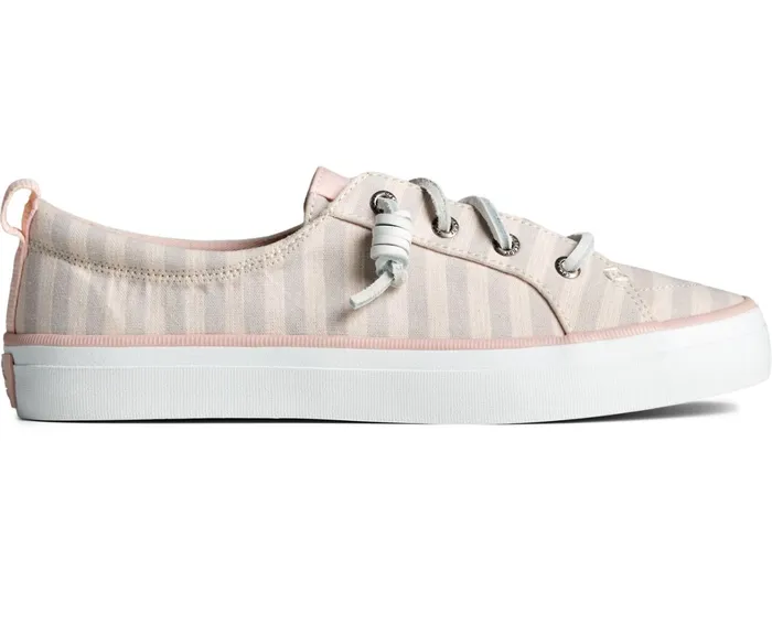 Women SeaCycled Crest Vibe Striped Textile Sneaker Grey Sperry Sneakers