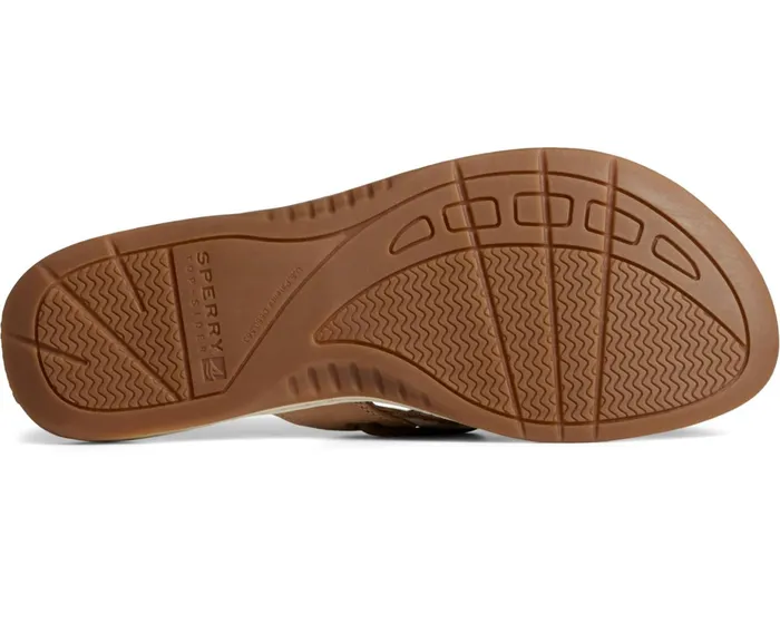 Women Seafish Chambray Striped Sandals Tan Sperry Sandals Women Seafish Chambray Striped Sandals Tan Sperry Sandals