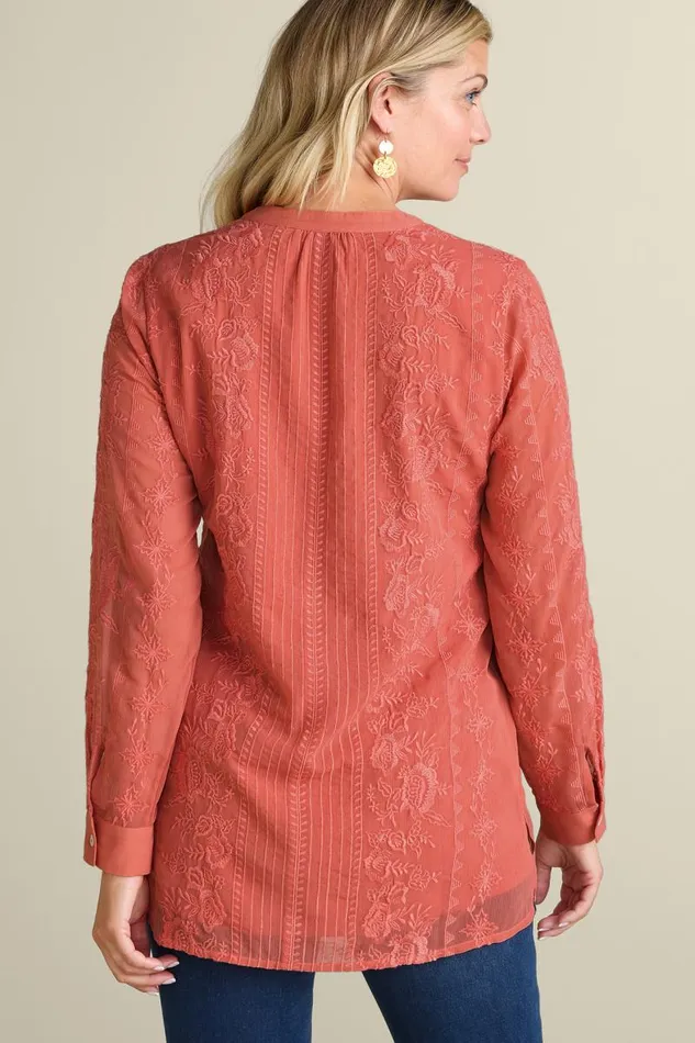 Women Serafine Embroidered Tunic Apricot Brandy Soft Surroundings Tops Women Serafine Embroidered Tunic Apricot Brandy Soft Surroundings Tops