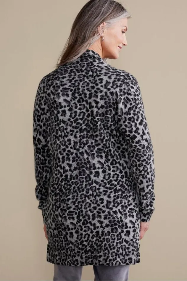 Women Sibyl Cashmere Printed Cardigan Leopard Soft Surroundings Tops Women Sibyl Cashmere Printed Cardigan Leopard Soft Surroundings Tops