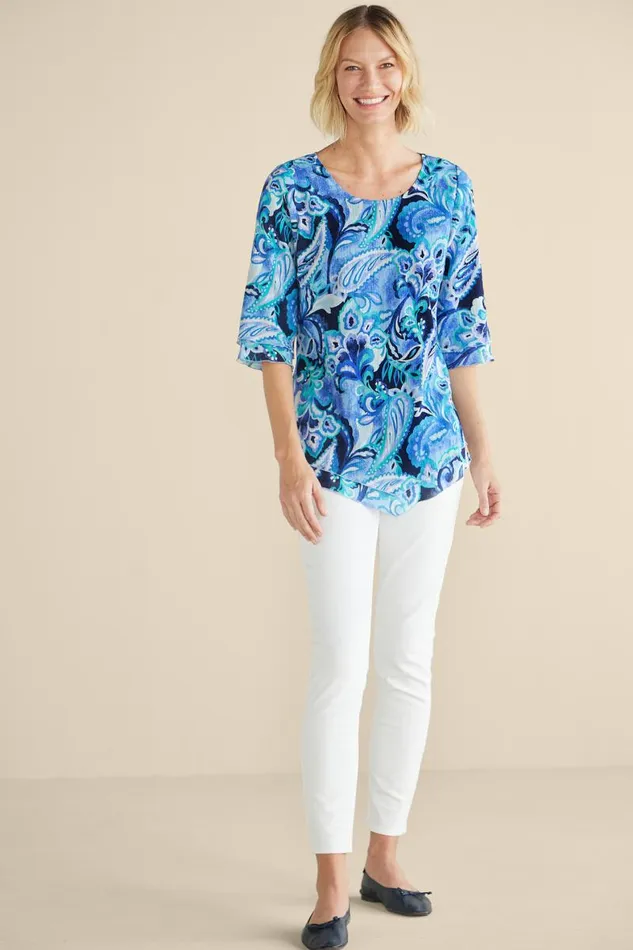 Women Siesta Key Tunic White Soft Surroundings Tops Women Siesta Key Tunic White Soft Surroundings Tops