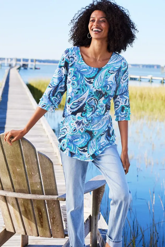 Women Siesta Key Tunic White Soft Surroundings Tops Women Siesta Key Tunic White Soft Surroundings Tops